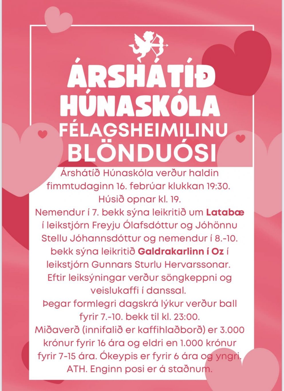 Árshátíð Húnaskóla 2023